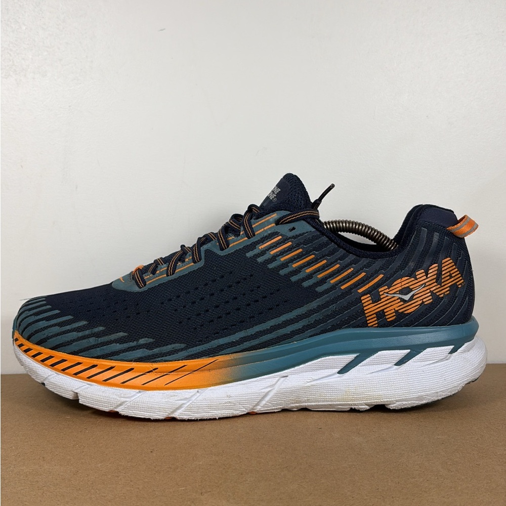 Hoka One One Clifton 5 Shoes Mens Size 12 Blue Running Sneakers 1093755 BISB